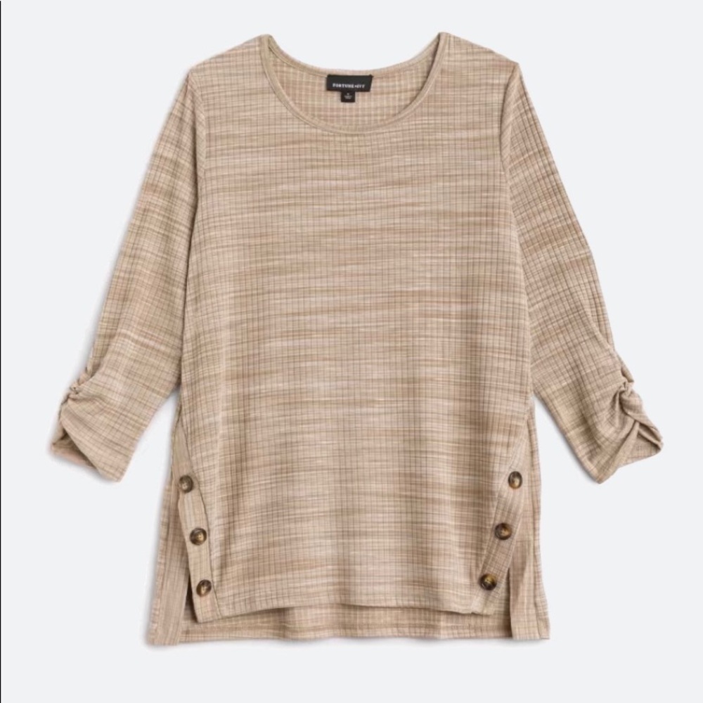 Fortune + Ivy Keira Button Detail Knit Top Size XL